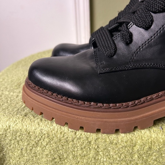 New Sam & Libby Samantha Embellished Black Combat Women’s Boots - Picture 4 of 10